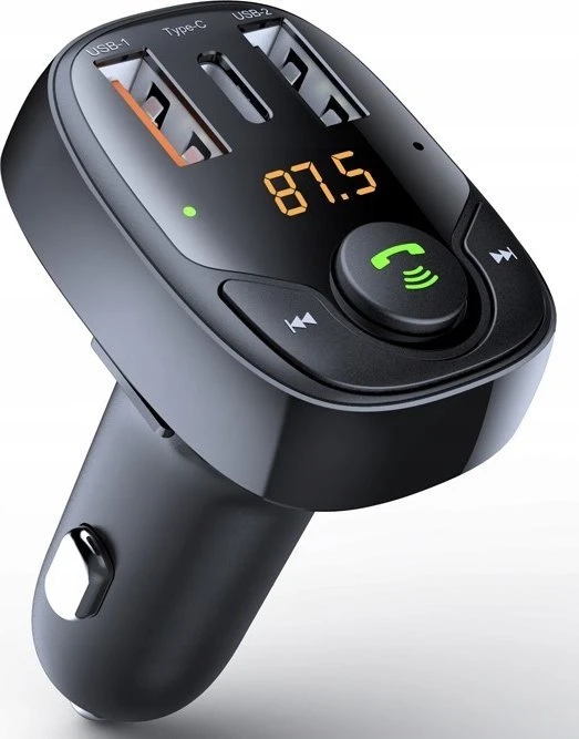 Bounn Charger USB automobilinis įkroviklis QC3.0+TYPE C 3A+USB 1A