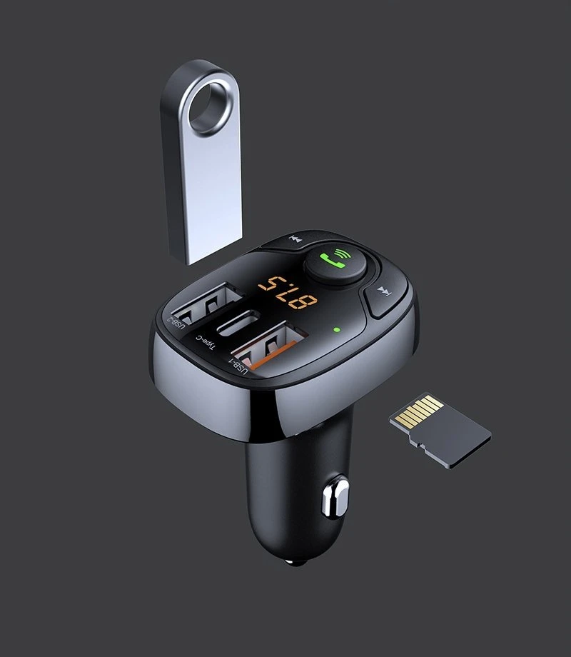 Bounn Charger USB automobilinis įkroviklis QC3.0+TYPE C 3A+USB 1A