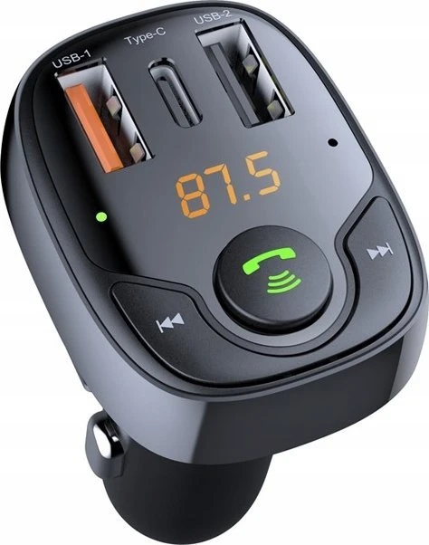 Bounn Charger USB automobilinis įkroviklis QC3.0+TYPE C 3A+USB 1A