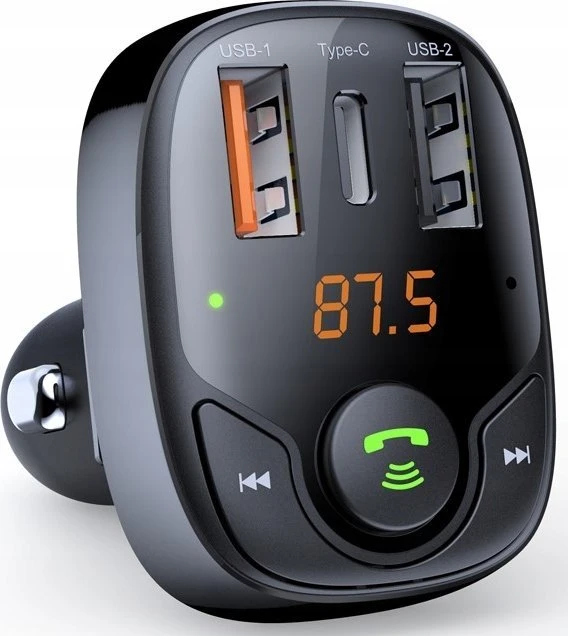 Bounn Charger USB automobilinis įkroviklis QC3.0+TYPE C 3A+USB 1A