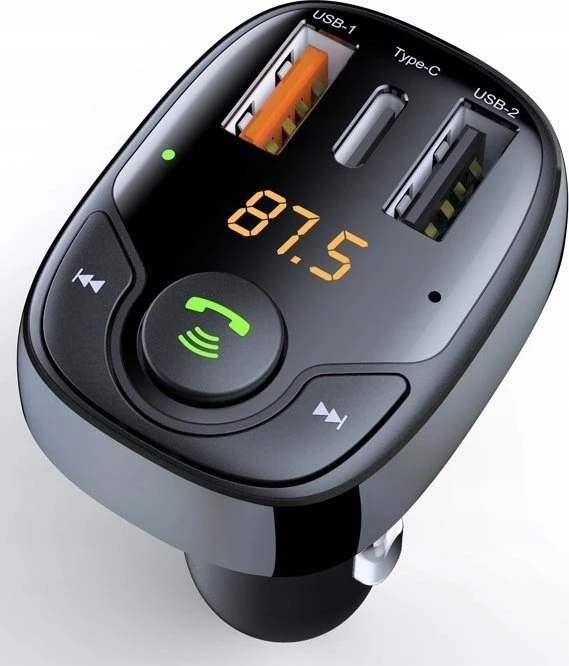 Bounn Charger USB automobilinis įkroviklis QC3.0+TYPE C 3A+USB 1A