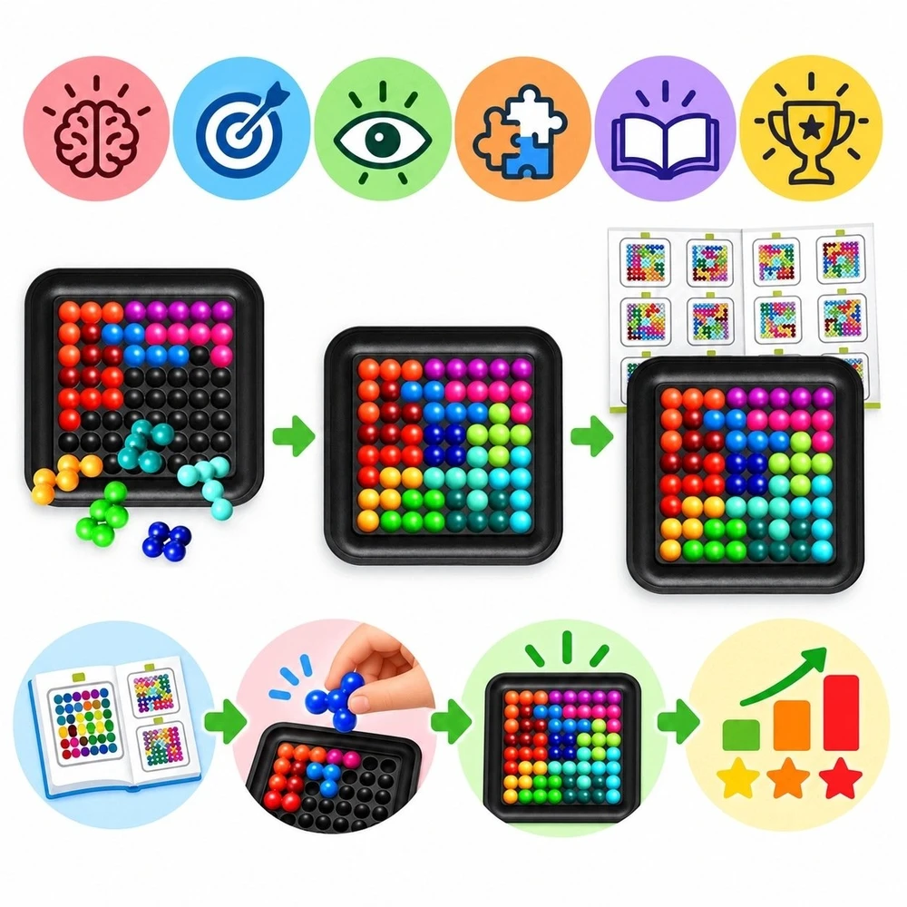 Bounn Loginis žaidimas Spalvoti rutuliukai Smart IQ testas (HN211141)