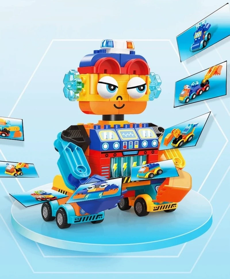 Bounn Kaladėlės KONSTRUKCYJNE 8w1 DO BUDOWANIA ROBOT ROBOCIKI POJAZDY RUCHOME 88 EL
