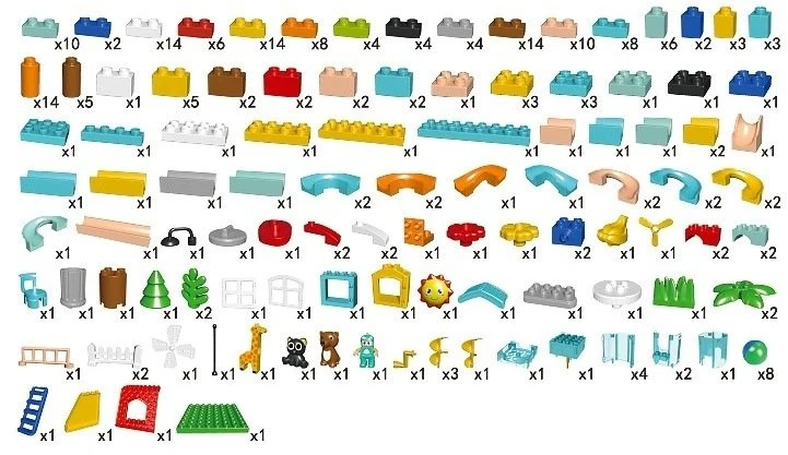 Bounn KONSTRUKCINIAI BLAKAI SLIDE TRACK KAMULIAI FIGURINĖS ELECTRO LIFT 255 vnt.