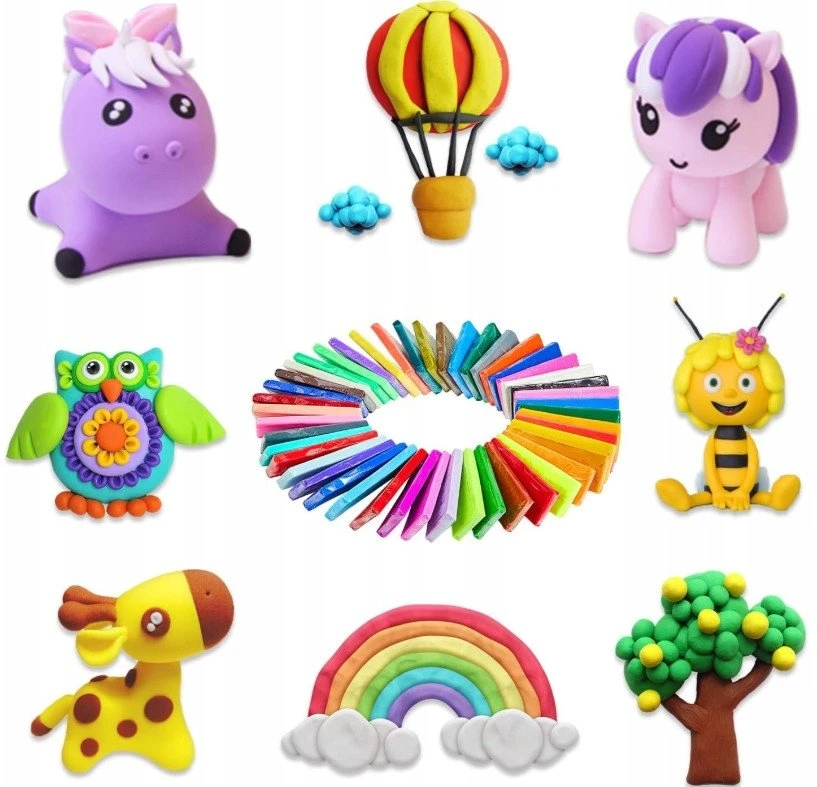 Bounn Plastilino rinkinys 50 spalvų termiškai kietėjantis modelinas