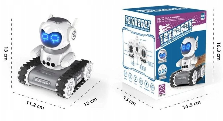 Bounn Robotas nuotolinio valdymo su Walkie-Talkie funkcija emocijos LED