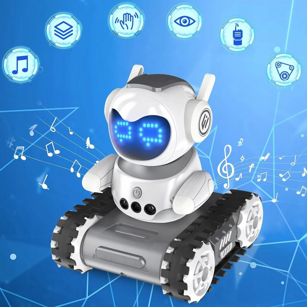 Bounn Robotas nuotolinio valdymo su Walkie-Talkie funkcija emocijos LED