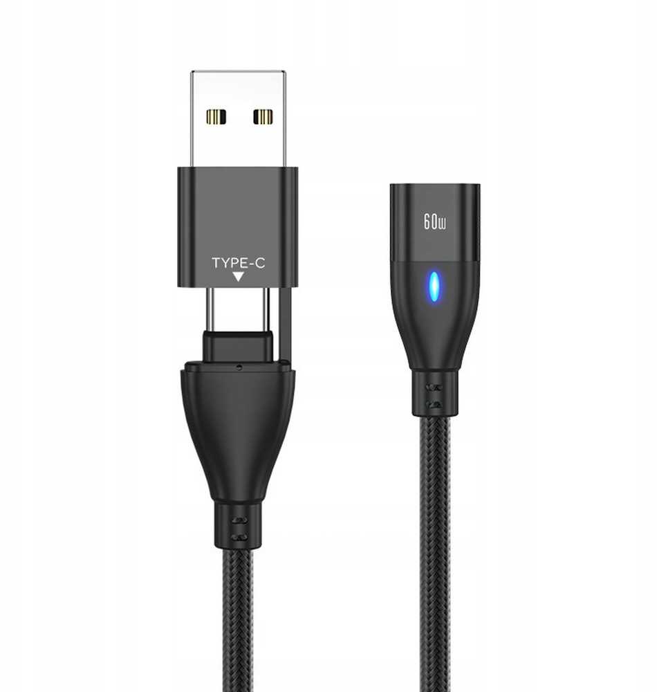 USB kabelis Bounn USB-C - USB-C + microUSB + Lightning 3 m juodas (N942)
