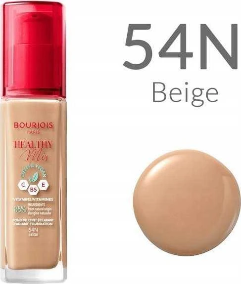 Makiažo pagrindas ,,Bourjois Healthy Mix Radiant Foundation", spalva: 54 Beige, 30ml
