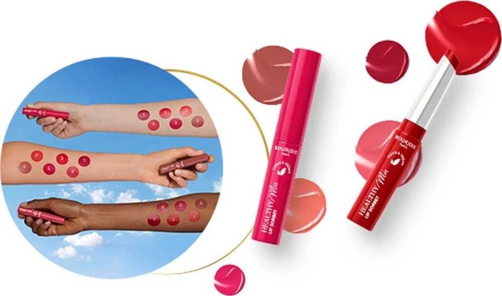 Bourjois Paris Healthy Mix Clean Lip Sorbet Tonuotas lūpų balzamas, 7,4 g, spalva - 03 Coral'n Cream