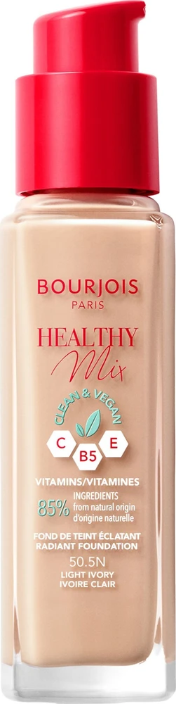 Makiažo pagrindas ,,Bourjois Healthy Mix Radiant Foundation", spalva: 50.5N Light Ivory, 30ml