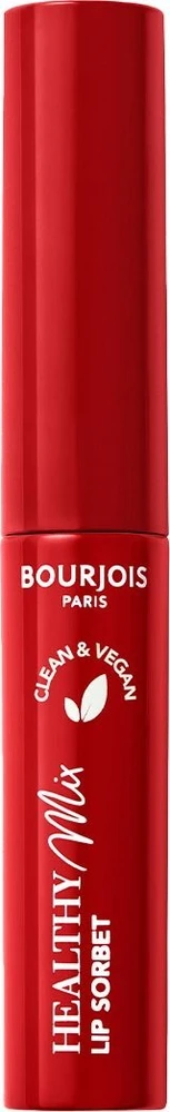 Bourjois Paris Healthy Mix Clean Lip Sorbet Tonuotas lūpų balzamas, 7,4 g, spalva - 01 Sundae Cherry Sunday