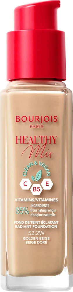 Makiažo pagrindas ,,Bourjois Healthy Mix Radiant Foundation", spalva: 52.2W Golden Beige, 30ml