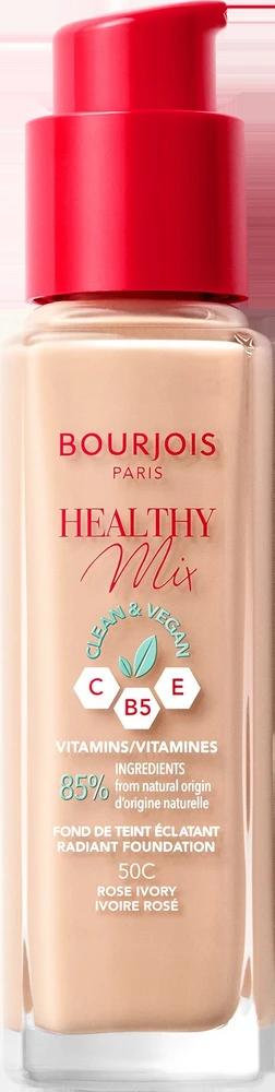 Makiažo pagrindas ,,Bourjois Healthy Mix Radiant Foundation", spalva: 50C Rose Ivory, 30ml