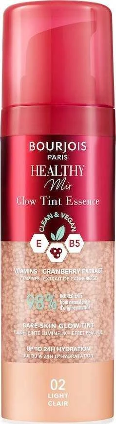 BOURJOIS Paris Healthy Mix Clean & Vegan Glow Tint Essence makiažas