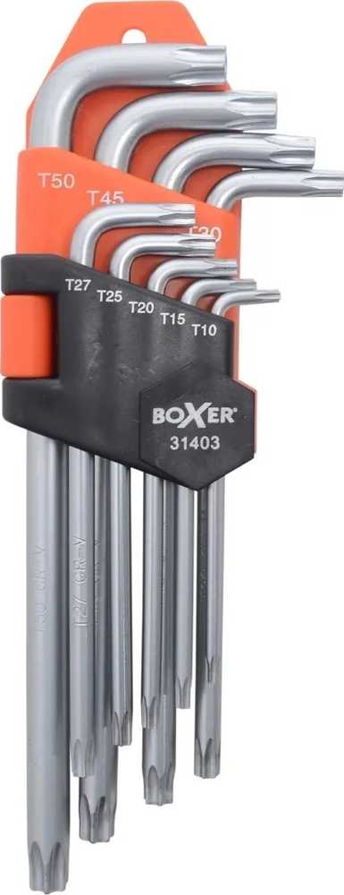 BOXER Torx nøglesæt 9 dele - CR.V stål
