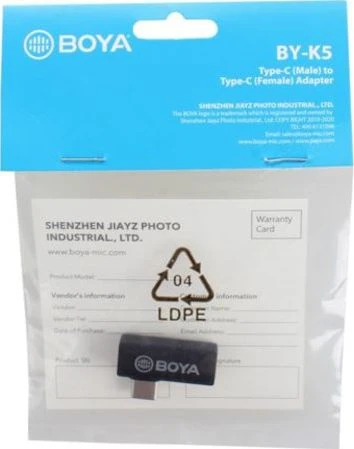 Adapteris (USB-C) – (USB-C) BOYA BY-K5