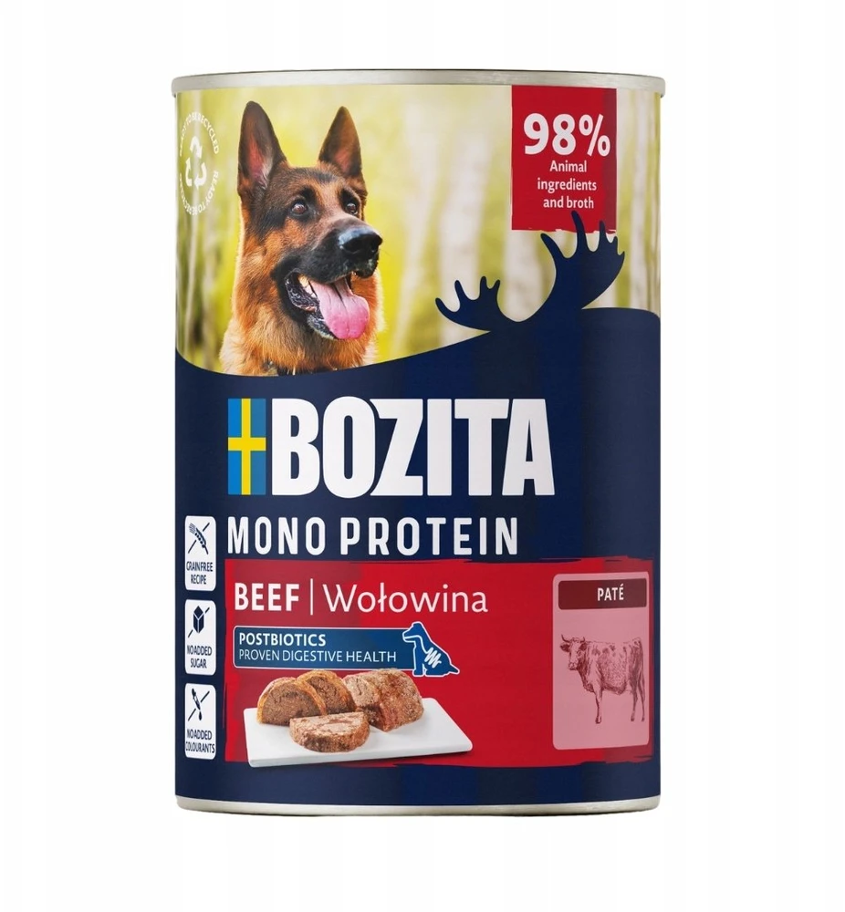 Šunų maistas - BOZITA Monoprotein Pate jautiena 400g Grain-Free Gluten-Free