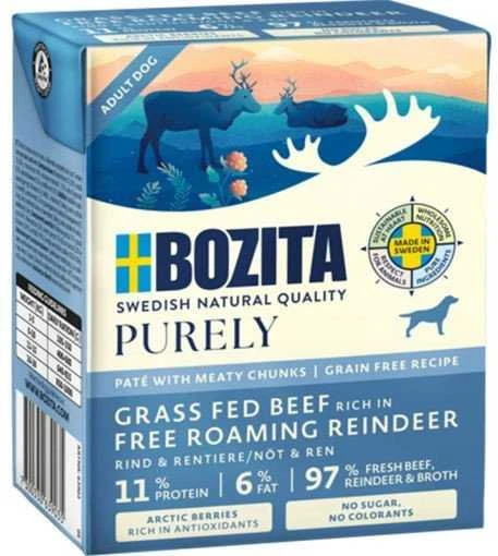 BOZITA Purely Paté Duoprotein jautiena and reindeer - wet dog food - 370g