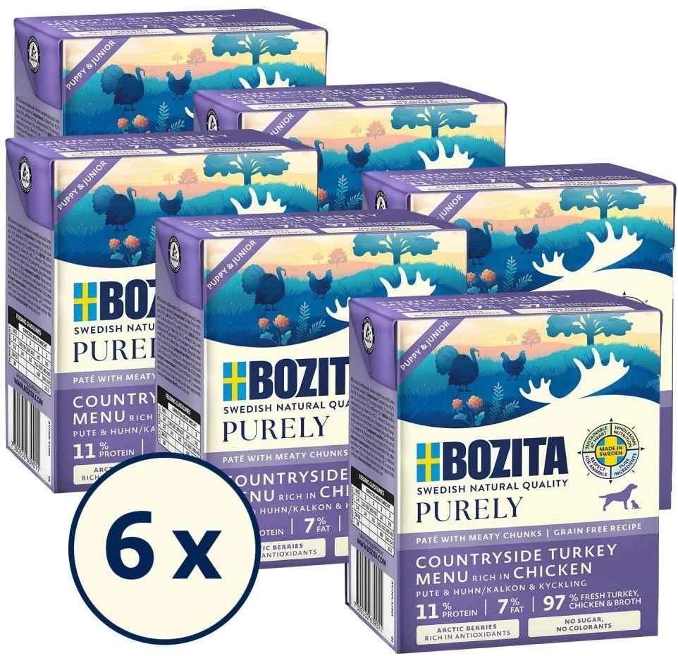 BOZITA Purely Paté Duoprotein Junior vištiena and kalakutiena - wet dog food - 370g