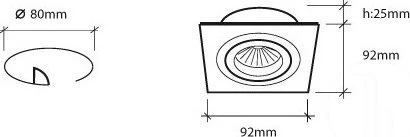 Bpm Lighting BPM Apšvietimas Halogeninis lubų šviestuvas BPM 1X50W GU5.3 MR16 aliuminis A3011