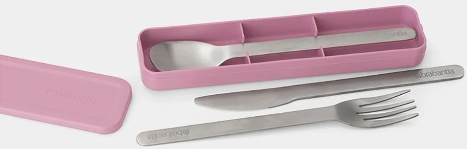 Brabantia 3 dalių stalo įrankių rinkinys Make &amp, Take Lilac Rožinė 241925