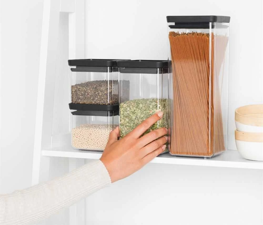 4x1 Brabantia TASTY+ Square Canister tamsiai pilka