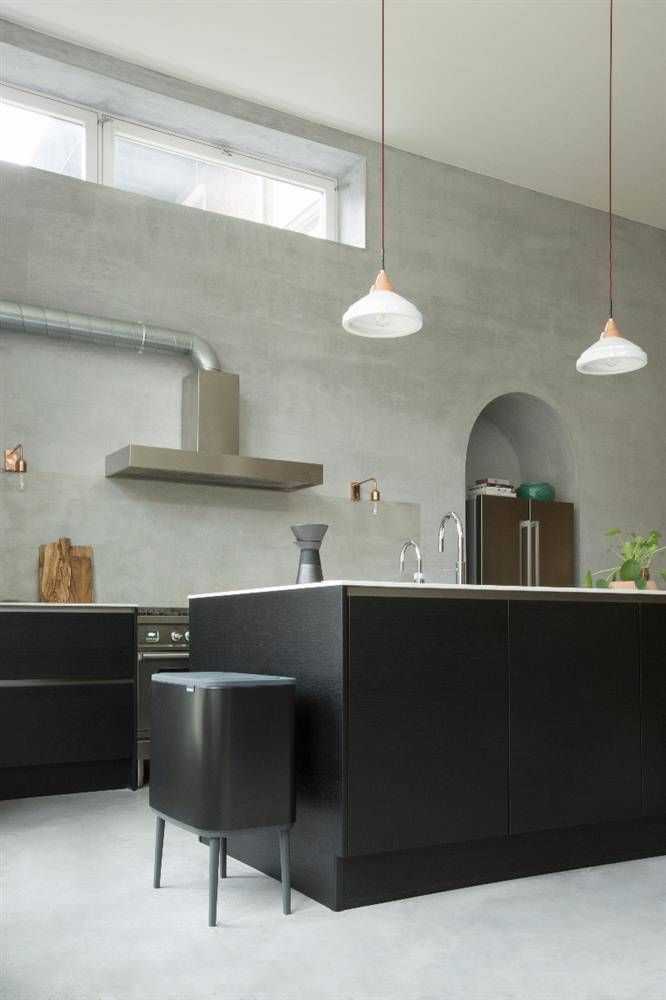 Šiukšlių dėžė Brabantia Bo Touch, 11+23 l, Matinė juoda