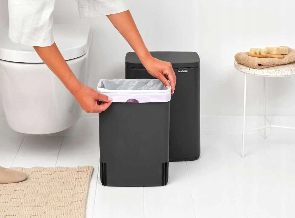 Brabantia Bo Waste Bin, 12L - Mineral Infinite Pilkas