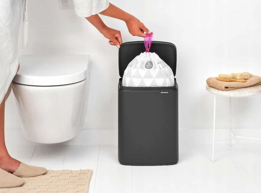 Brabantia Bo Waste Bin, 12L - Mineral Infinite Pilkas