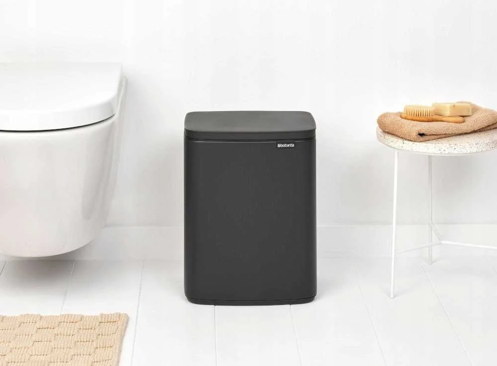 Brabantia Bo Waste Bin, 12L - Mineral Infinite Pilkas