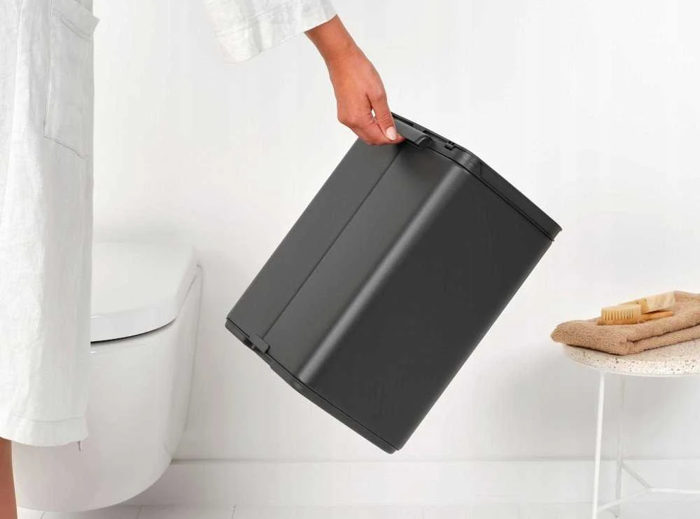 Brabantia Bo Waste Bin, 12L - Mineral Infinite Pilkas