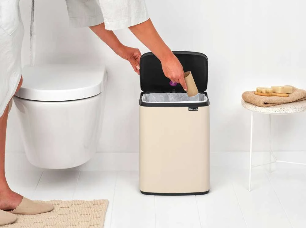 Brabantia Bo Waste Bin, 12L - Soft rusvai gelsvas
