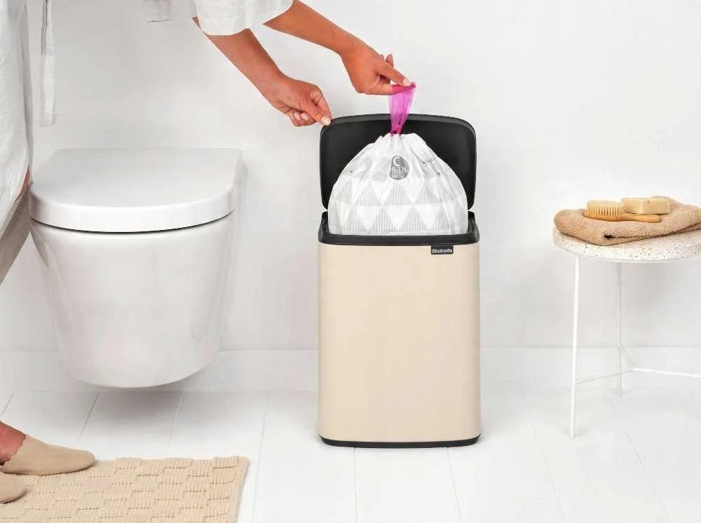 Brabantia Bo Waste Bin, 12L - Soft rusvai gelsvas