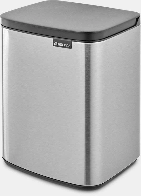 Brabantia Bo šiukšliadėžė, 7 l, matinio plieno, be pirštų atspaudų