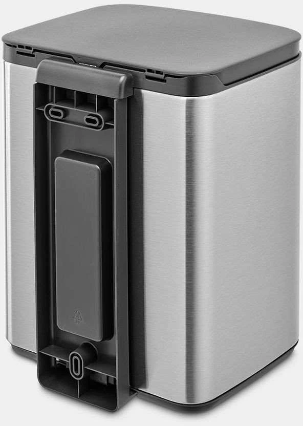 Brabantia Bo šiukšliadėžė, 7 l, matinio plieno, be pirštų atspaudų