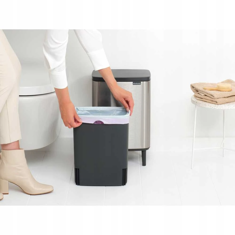 Brabantia Šiukšlių dėžė, Bo Hi 12L - Matt Steel Fingerprint Proof