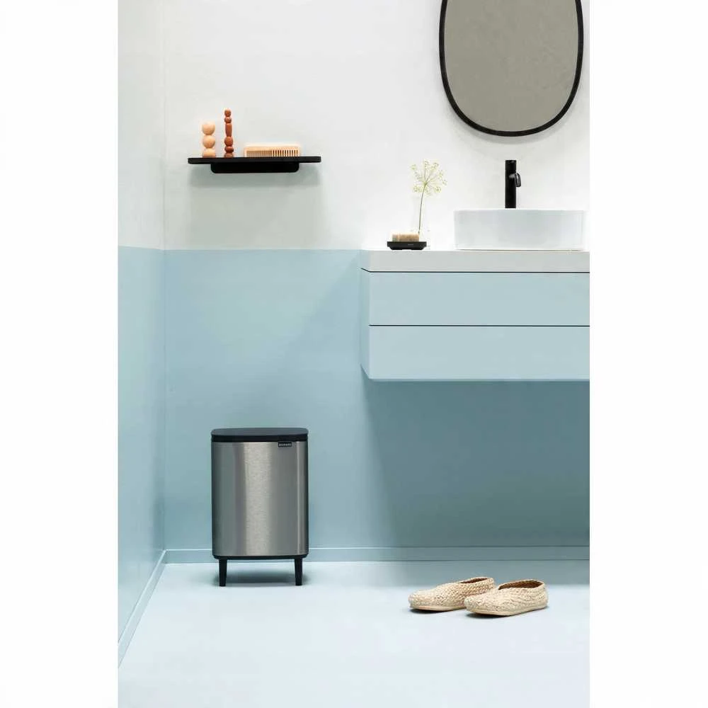 Brabantia Šiukšlių dėžė, Bo Hi 12L - Matt Steel Fingerprint Proof