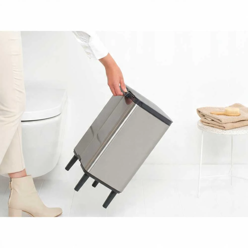 Brabantia Šiukšlių dėžė, Bo Hi 12L - Matt Steel Fingerprint Proof