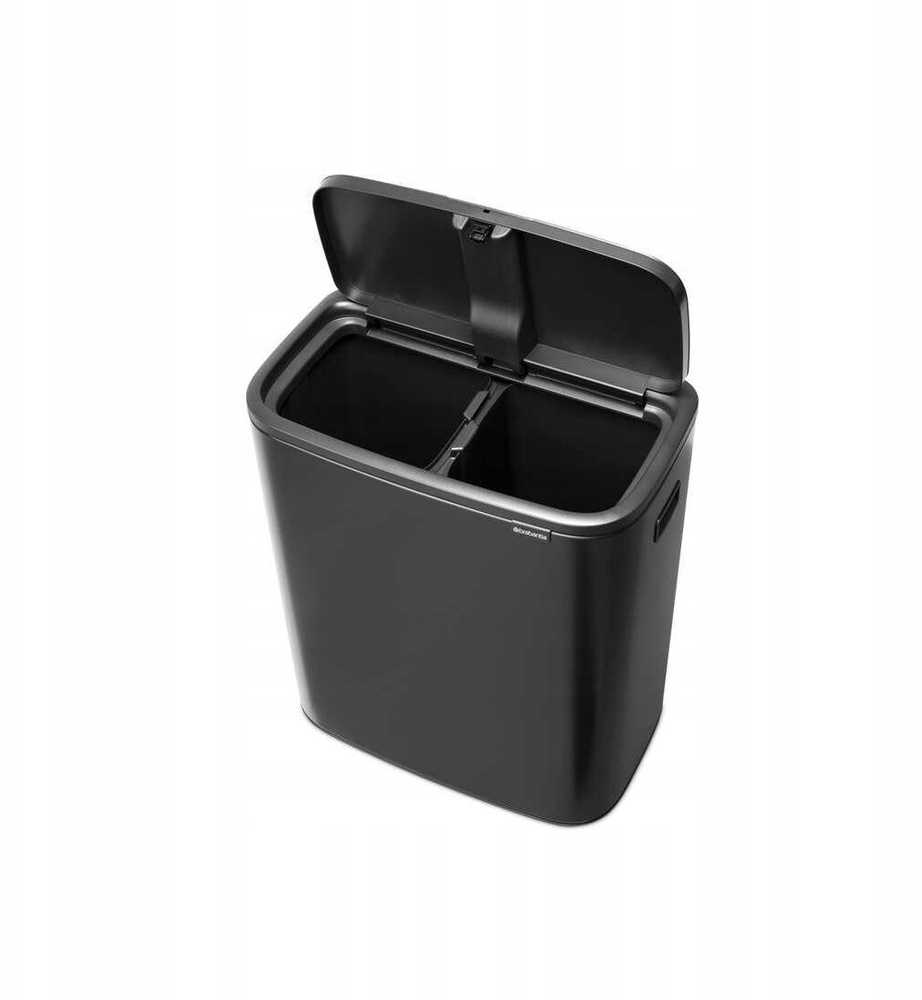 Šiukšliadėžė Brabantia BRABANTIA BO waste bin 2x30l Confident Pilkas 233609