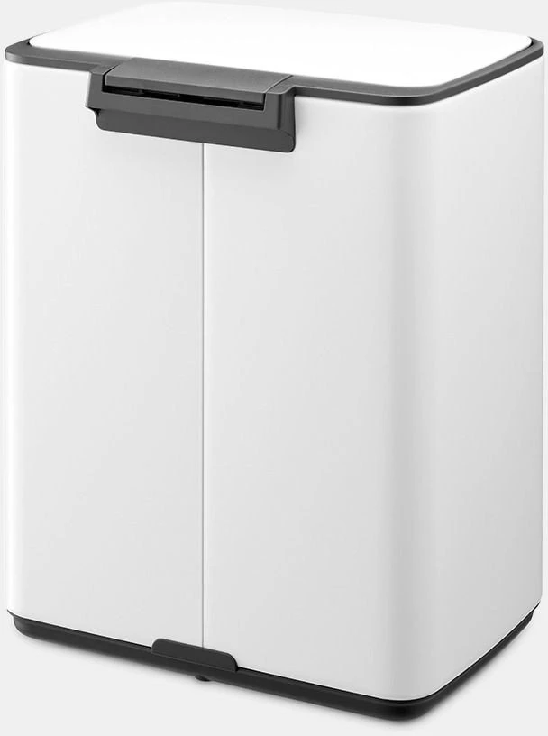 Brabantia Bo šiukšliadėžė su pedalu, 12 l, balta