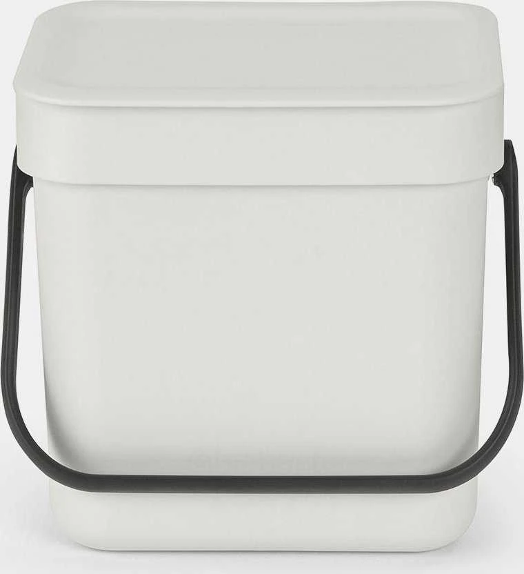 „Brabantia Sort & Go“ šiukšliadėžė šviesiai pilka 3 l