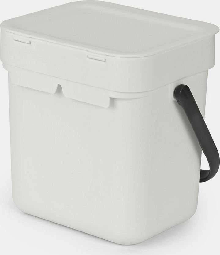 „Brabantia Sort & Go“ šiukšliadėžė šviesiai pilka 3 l