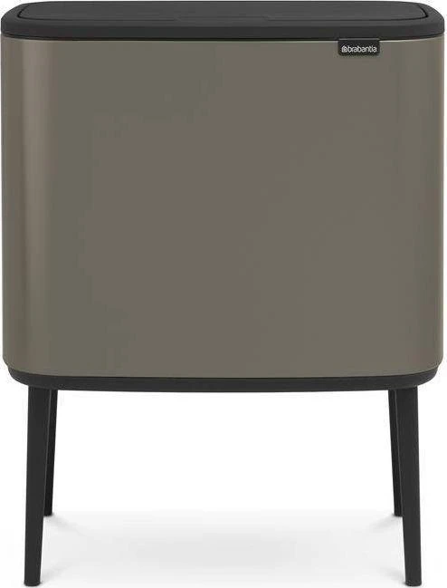Šiukšlių dėžė Brabantia Bo Touch, 3 x 11 l, Platinos spalvos