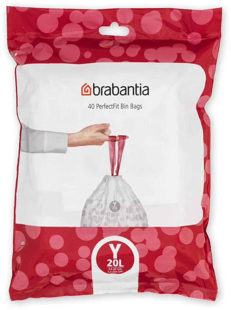 Brabantia Šiukšlių maišeliai Y 20 L (dalytuve 40 maišelių)