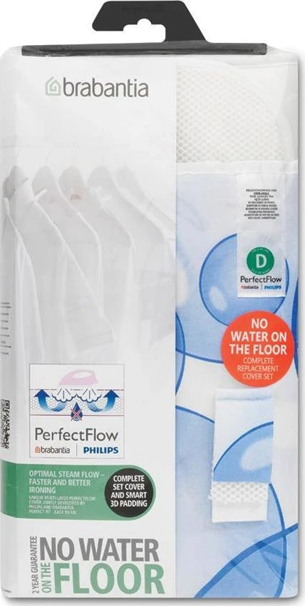 Brabantia gludināmā dēļa pārvalks PerfectFlow D, 1350x450 mm, bubbles
