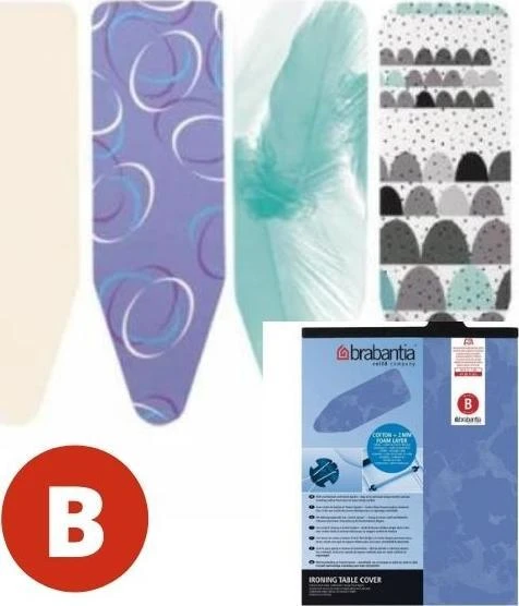 Brabantia gludināmā dēļa pārvalks B, 1240x380 mm, asorti