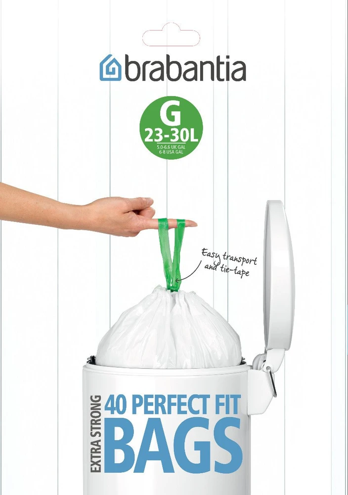 Brabantia Šiukšlių maišeliai G 23-30 l (dalytuve 40 maišelių)