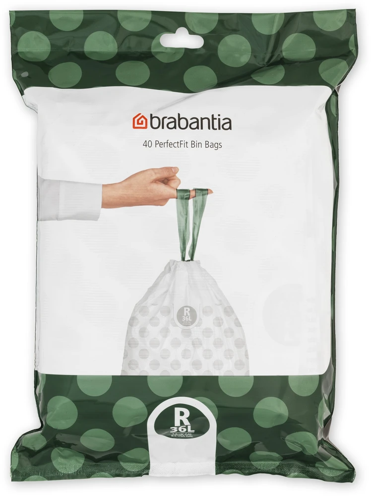 Brabantia Šiukšlių maišeliai R 36 L (dalytuve 40 maišelių)