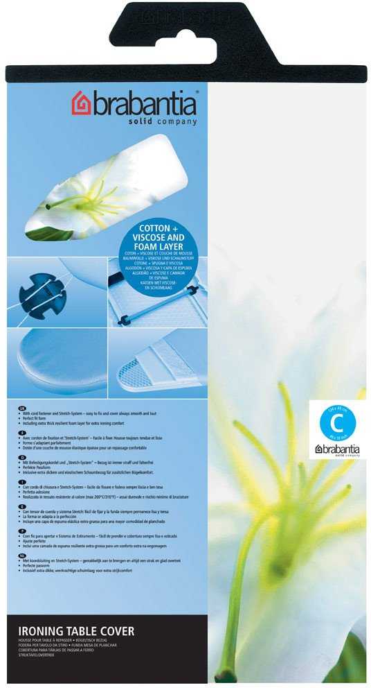 Brabantia lyginimo lentos užvalkalas BRABANTIA 124x45 cm Mišrus (C) 4 mm + 4 mm veltinis 264825